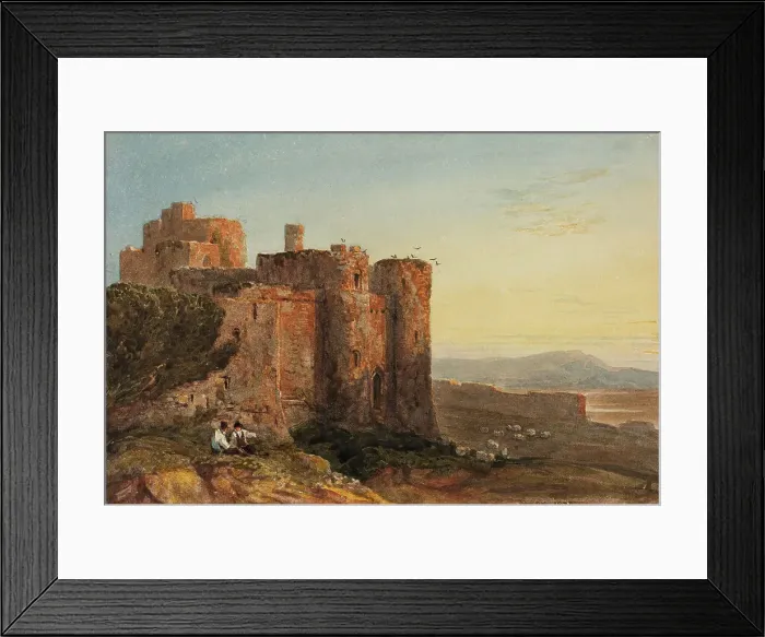 Framed Print : Landscape With Castle, 1820. Creator: David Cox the Elder Framed Print : Landscape With Castle, 1820. Creator: David Cox the Elder