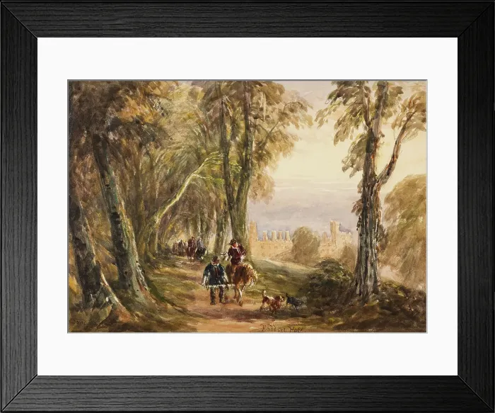 Framed Print : Haddon Hall in the Olden Time, c1810s-1840s. Creator: David Cox the Elder Framed Print : Haddon Hall in the Olden Time, c1810s-1840s. Creator: David Cox the Elder