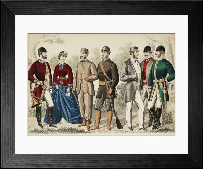 Framed Print : Gazette of Fashion, 1866. Creator: Unknown Framed Print : Gazette of Fashion, 1866. Creator: Unknown