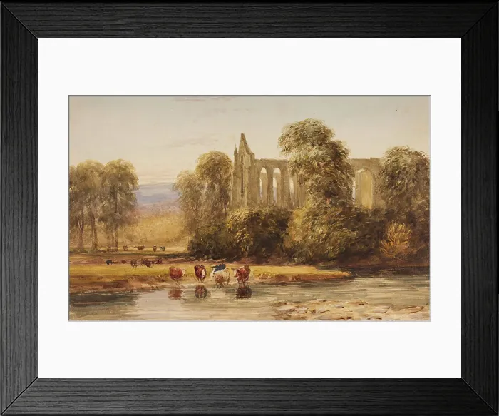 Framed Print : Bolton Abbey, Yorkshire, c1820s. Creator: David Cox the Elder Framed Print : Bolton Abbey, Yorkshire, c1820s. Creator: David Cox the Elder