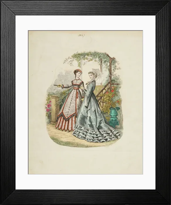 Framed Print : Costume plate, 1867. Creator: Unknown Framed Print : Costume plate, 1867. Creator: Unknown