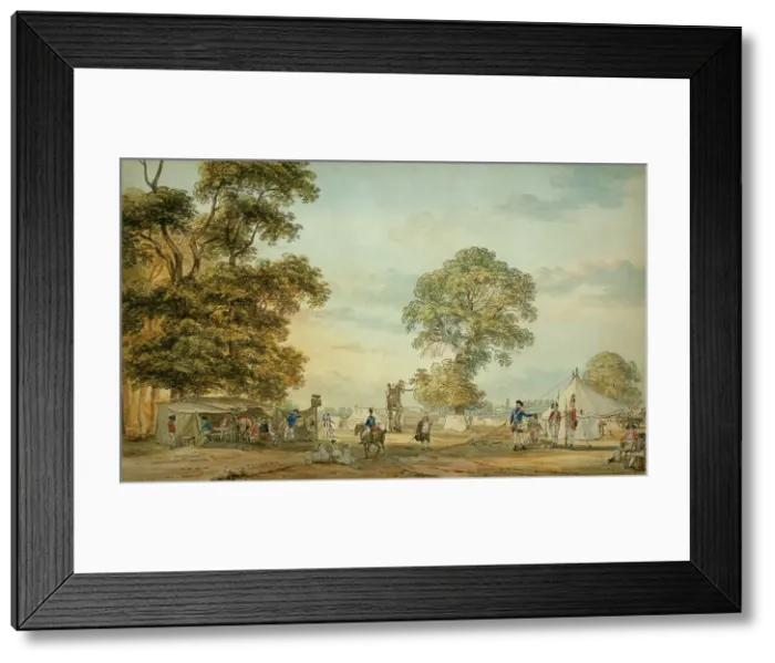 Framed Print : Encampment In Hyde Park During The Gordon Riots, 1780. Creator: Paul Sandby Framed Print : Encampment In Hyde Park During The Gordon Riots, 1780. Creator: Paul Sandby