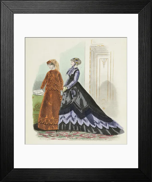 Framed Print : Bow-Bells, Paris Fashions, 1868. Creator: Unknown