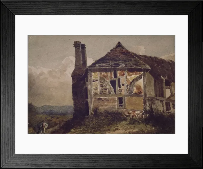 Framed Print : Left at a Girls School, 1812. Creator: David Cox the Elder Framed Print : Left at a Girls School, 1812. Creator: David Cox the Elder