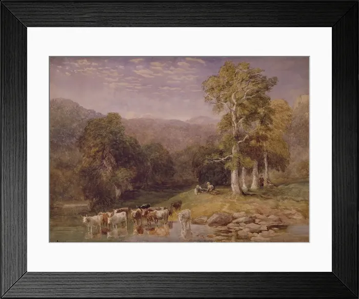 Framed Print : On the Llugwy, c1830s. Creator: David Cox the Elder Framed Print : On the Llugwy, c1830s. Creator: David Cox the Elder