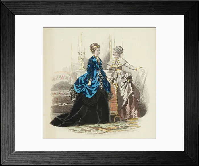 Framed Print : Bow-Bells, Paris Fashions, 1869. Creator: Unknown Framed Print : Bow-Bells, Paris Fashions, 1869. Creator: Unknown