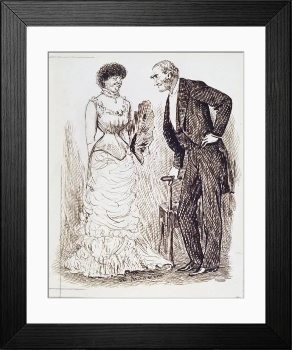 Framed Print : A Diplomatic Answer, 1882. Creator: George du Maurier Framed Print : A Diplomatic Answer, 1882. Creator: George du Maurier