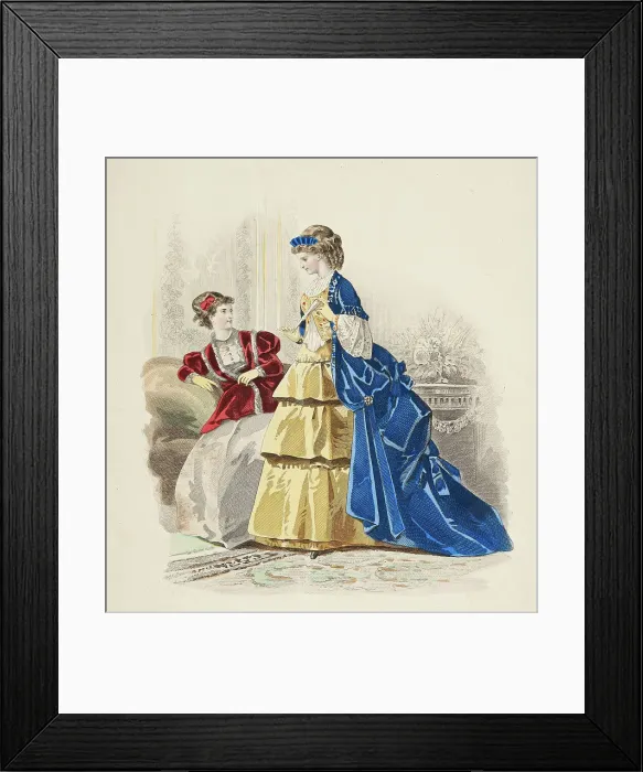 Framed Print : Bow-Bells, Paris Fashions, 1869. Creator: Unknown Framed Print : Bow-Bells, Paris Fashions, 1869. Creator: Unknown