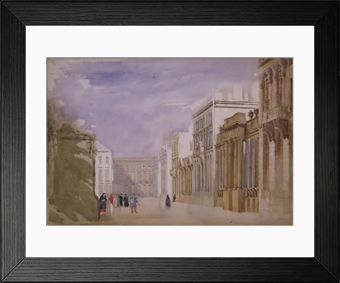 Framed Print : Place de Brabant, Brussels, 1826. Creator: David Cox the Elder Framed Print : Place de Brabant, Brussels, 1826. Creator: David Cox the Elder