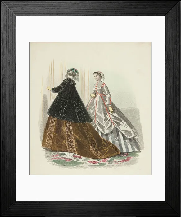 Framed Print : Bow-Bells, Paris Fashions, 1867. Creator: Unknown Framed Print : Bow-Bells, Paris Fashions, 1867. Creator: Unknown