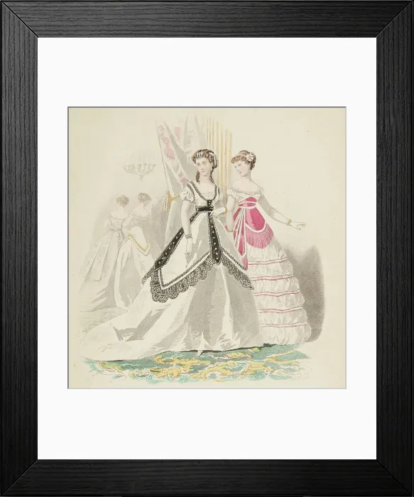 Framed Print : Bow-Bells, Paris Fashions, 1867. Creator: Unknown Framed Print : Bow-Bells, Paris Fashions, 1867. Creator: Unknown