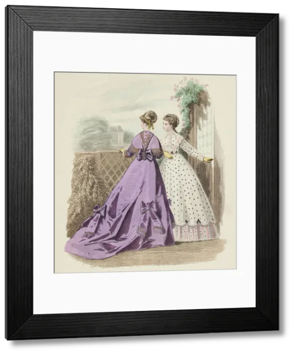 Framed Print : Bow-Bells, Paris Fashions, 1868. Creator: Unknown Framed Print : Bow-Bells, Paris Fashions, 1868. Creator: Unknown