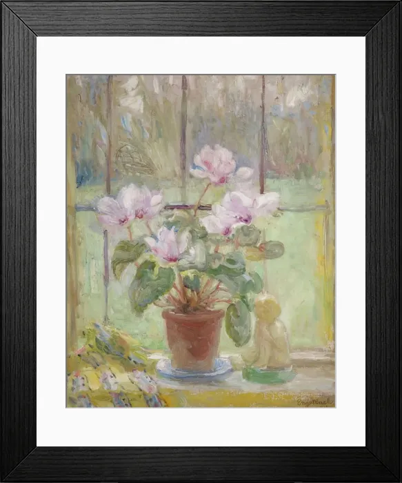 Framed Print : Cyclamen, 1931. Creator: Florence Engelbach Framed Print : Cyclamen, 1931. Creator: Florence Engelbach
