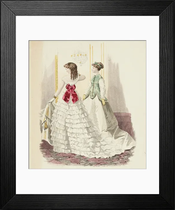 Framed Print : Bow-Bells, Paris Fashions, 1867. Creator: Unknown Framed Print : Bow-Bells, Paris Fashions, 1867. Creator: Unknown