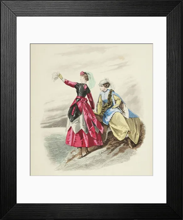 Framed Print : Bow-Bells, Paris Fashions, 1867. Creator: Unknown Framed Print : Bow-Bells, Paris Fashions, 1867. Creator: Unknown