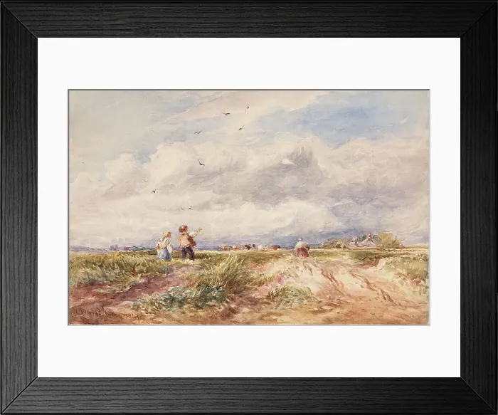 Framed Print : Kite Flying, 1847. Creator: Unknown Framed Print : Kite Flying, 1847. Creator: Unknown