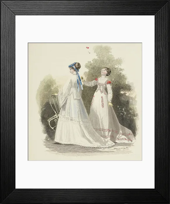 Framed Print : Bow-Bells, Paris Fashions, 1867. Creator: Unknown Framed Print : Bow-Bells, Paris Fashions, 1867. Creator: Unknown