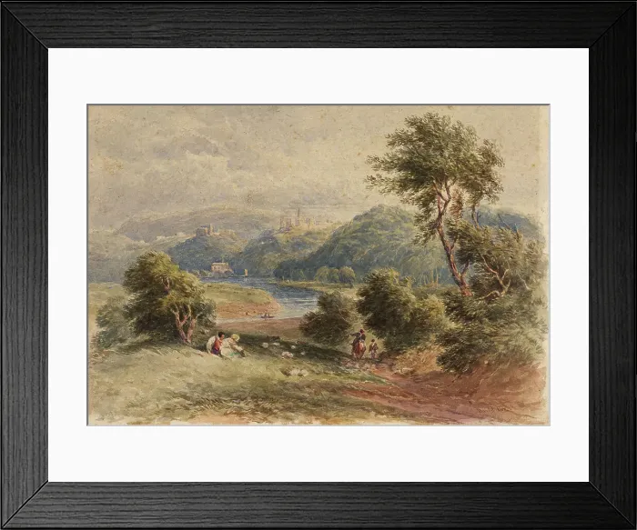 Framed Print : Goodrich Court and Castle, 1835-36. Creator: Unknown Framed Print : Goodrich Court and Castle, 1835-36. Creator: Unknown