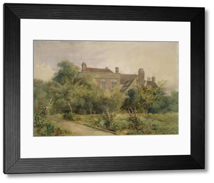 Framed Print : Greenfield House, Harborne, (unknown date), c1850s. Creator: David Cox the Younger Framed Print : Greenfield House, Harborne, (unknown date), c1850s. Creator: David Cox the Younger