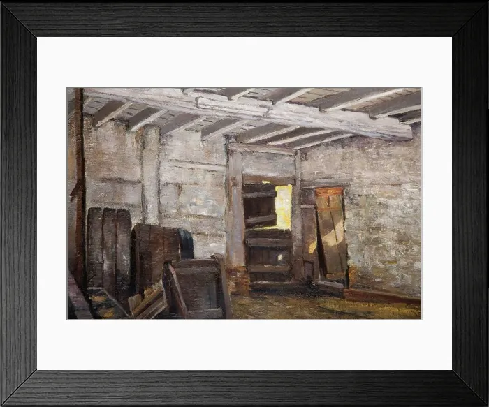 Framed Print : A Grey Interior, 1940. Creator: George Leonard Leigh Framed Print : A Grey Interior, 1940. Creator: George Leonard Leigh