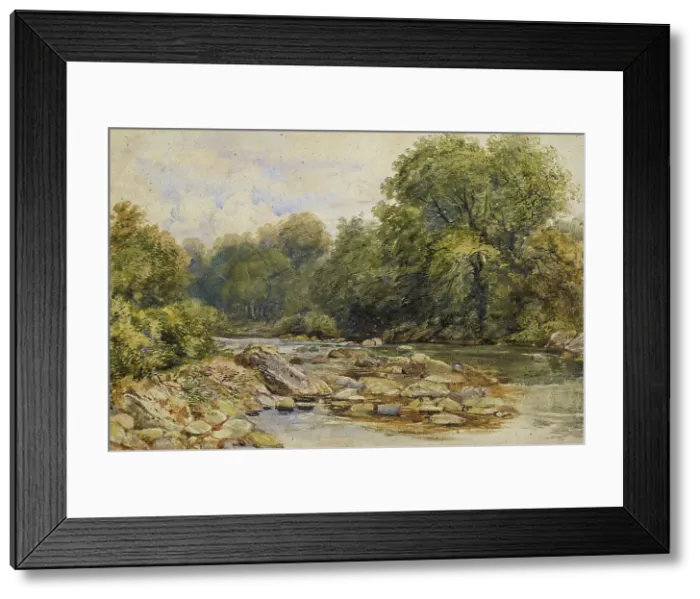 Framed Print : The River Bed, c1860s. Creator: David Cox the Younger Framed Print : The River Bed, c1860s. Creator: David Cox the Younger