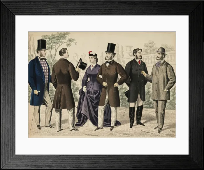 Framed Print : Gazette of Fashion, 1866. Creator: Unknown Framed Print : Gazette of Fashion, 1866. Creator: Unknown