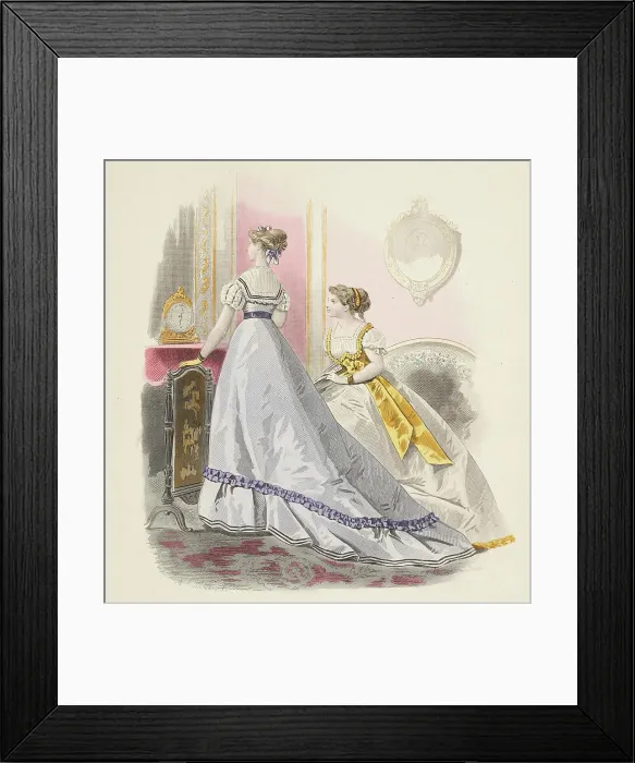 Framed Print : Bow-Bells, Paris Fashions, 1867. Creator: Unknown Framed Print : Bow-Bells, Paris Fashions, 1867. Creator: Unknown