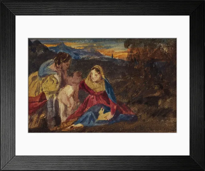 Framed Print : Copy of Titian's Virgin and The Rabbit in The Louvre, 1937. Creator: David Cox the Elder Framed Print : Copy of Titian's Virgin and The Rabbit in The Louvre, 1937. Creator: David Cox the Elder