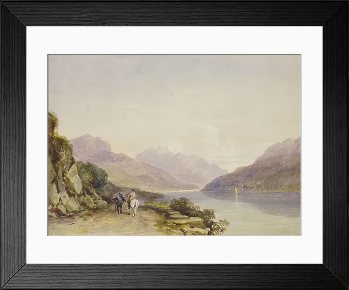 Framed Print : The Path By The Lake / Ben Voirlich, 1836. Creator: David Cox the Younger Framed Print : The Path By The Lake / Ben Voirlich, 1836. Creator: David Cox the Younger