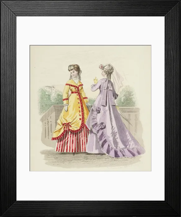 Framed Print : Bow-Bells, Paris Fashions, 1868. Creator: Unknown Framed Print : Bow-Bells, Paris Fashions, 1868. Creator: Unknown