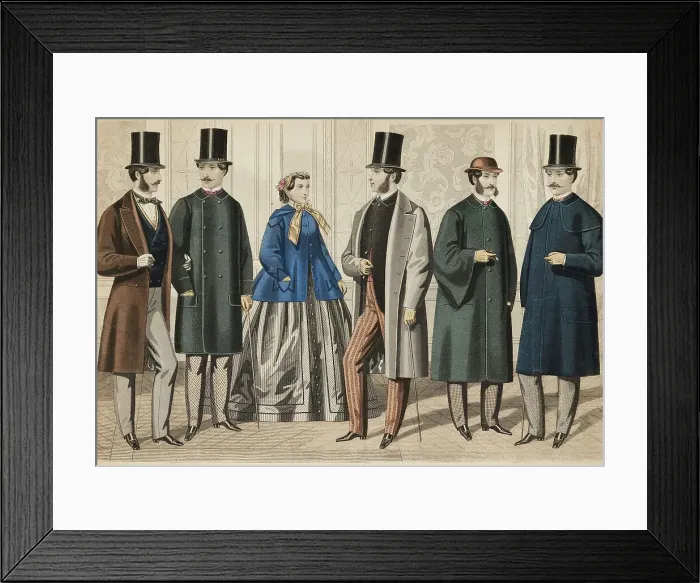 Framed Print : Gazette of Fashion, 1866. Creator: Unknown Framed Print : Gazette of Fashion, 1866. Creator: Unknown