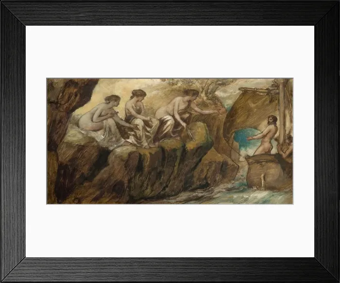 Framed Print : Ulysses And The Sirens, 1880. Creator: Edward Calvert Framed Print : Ulysses And The Sirens, 1880. Creator: Edward Calvert