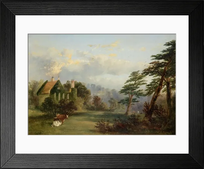 Framed Print : Hockley Abbey, Birmingham, 1842. Creator: Edward Orlando Bowley Framed Print : Hockley Abbey, Birmingham, 1842. Creator: Edward Orlando Bowley