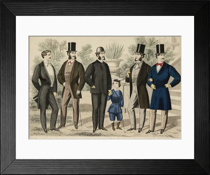 Framed Print : Gazette of Fashion Plate, 1866. Creator: Unknown Framed Print : Gazette of Fashion Plate, 1866. Creator: Unknown