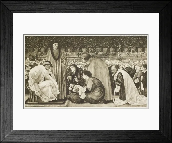 Framed Print : St George Series - The Petition to the King, c1860s, (1900). Creator: Unknown Framed Print : St George Series - The Petition to the King, c1860s, (1900). Creator: Unknown