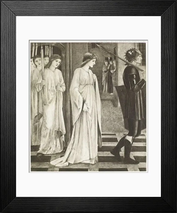 Framed Print : St George Series - The Princess led to the Dragon, c1860s, (1900). Creator: Unknown Framed Print : St George Series - The Princess led to the Dragon, c1860s, (1900). Creator: Unknown