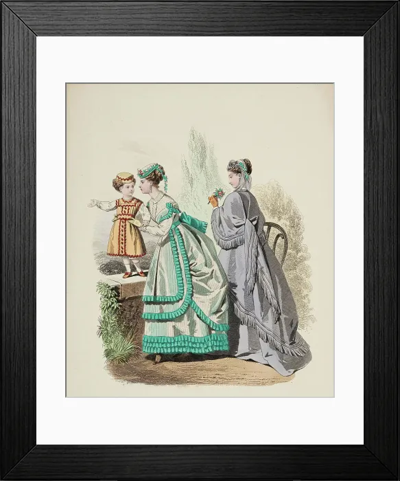 Framed Print : Fashion plate, 1868. Creator: Gilquin fils Framed Print : Fashion plate, 1868. Creator: Gilquin fils