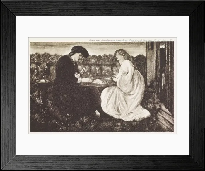Framed Print : The Backgammon Players, c1861, (1900). Creator: Unknown Framed Print : The Backgammon Players, c1861, (1900). Creator: Unknown