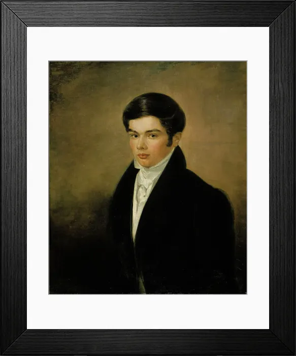 Framed Print : The Silk Manufacturer Carl Edvin Lundgren, 1828. Creator: Gustaf Wilhelm Finnberg Framed Print : The Silk Manufacturer Carl Edvin Lundgren, 1828. Creator: Gustaf Wilhelm Finnberg