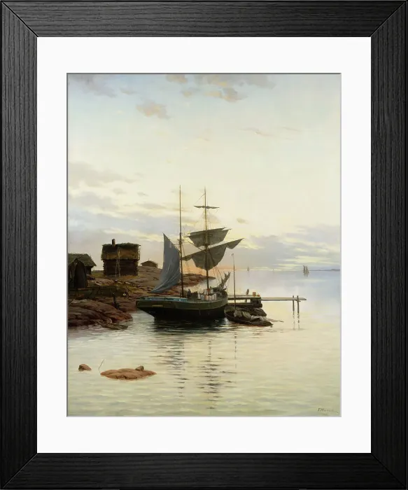 Framed Print : Marine Landscape, Motif from Hirvisalo, 1885. Creator: Frans Maexmontan Framed Print : Marine Landscape, Motif from Hirvisalo, 1885. Creator: Frans Maexmontan