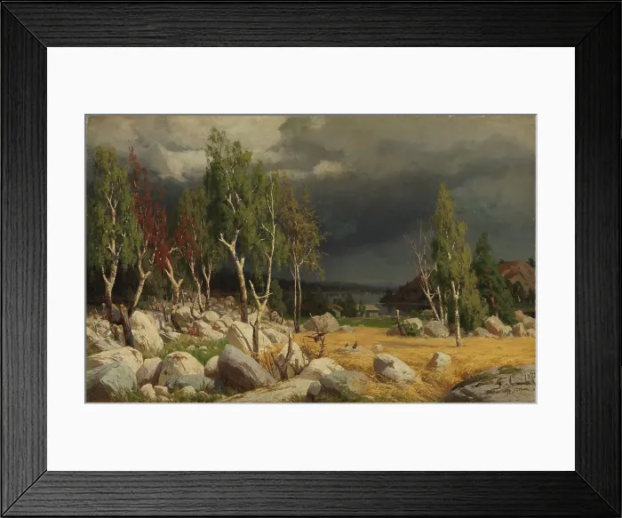 Framed Print : A Clearing, Uusimaa Landscape; Burnt Clearing, Landscape from Uusimaa, 1872. Creator: Fanny Churberg Framed Print : A Clearing, Uusimaa Landscape; Burnt Clearing, Landscape from Uusimaa, 1872. Creator: Fanny Churberg