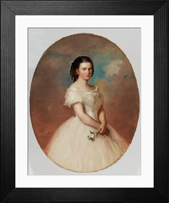 Framed Print : Portrait of Miss Maria Emilia Thunberg, 1859. Creator: Erik Johan Lofgren Framed Print : Portrait of Miss Maria Emilia Thunberg, 1859. Creator: Erik Johan Lofgren