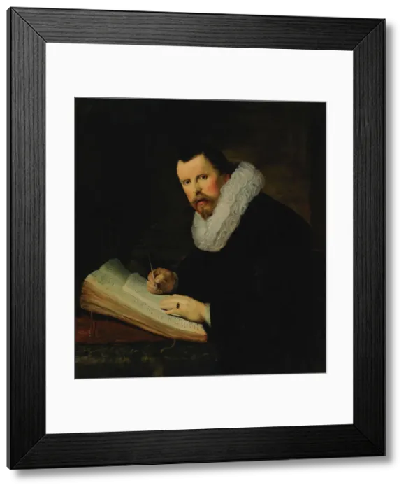 Framed Print : Calligrapher Lieven Willemsz van Coppenol, copy after Rembrandt, 1893. Creator: Hanna Ronnberg Framed Print : Calligrapher Lieven Willemsz van Coppenol, copy after Rembrandt, 1893. Creator: Hanna Ronnberg