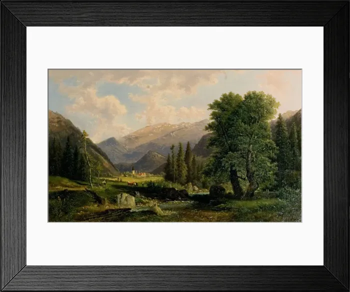 Framed Print : Landscape, c1830-1880. Creator: Franz Barbarini Framed Print : Landscape, c1830-1880. Creator: Franz Barbarini