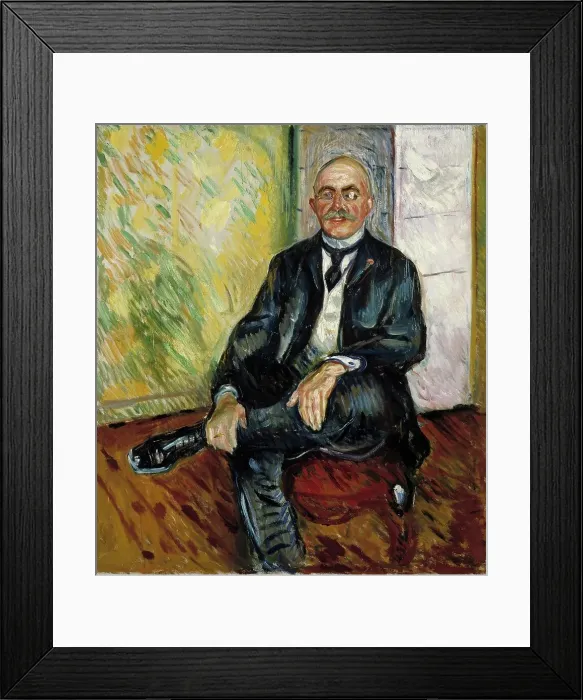 Framed Print : Portrait of Gustaf Schiefler, 1908. Creator: Edvard Munch Framed Print : Portrait of Gustaf Schiefler, 1908. Creator: Edvard Munch