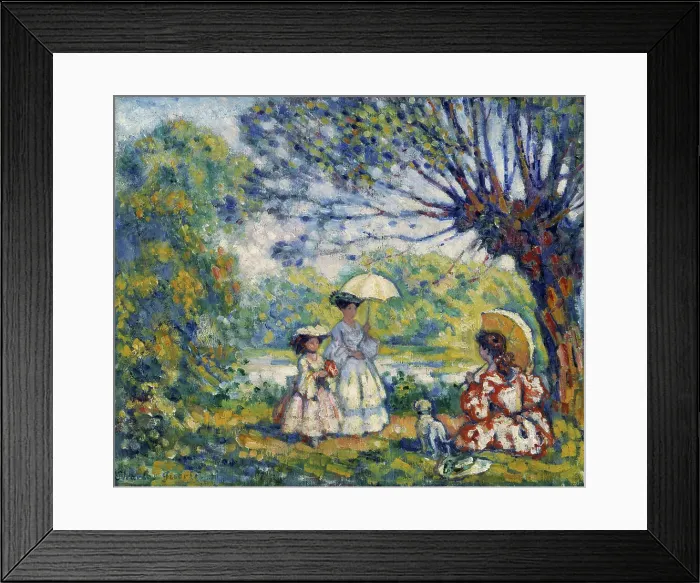 Framed Print : Summer Stroll; Summer Promenade, c1900s. Creator: Charles Guerin Framed Print : Summer Stroll; Summer Promenade, c1900s. Creator: Charles Guerin