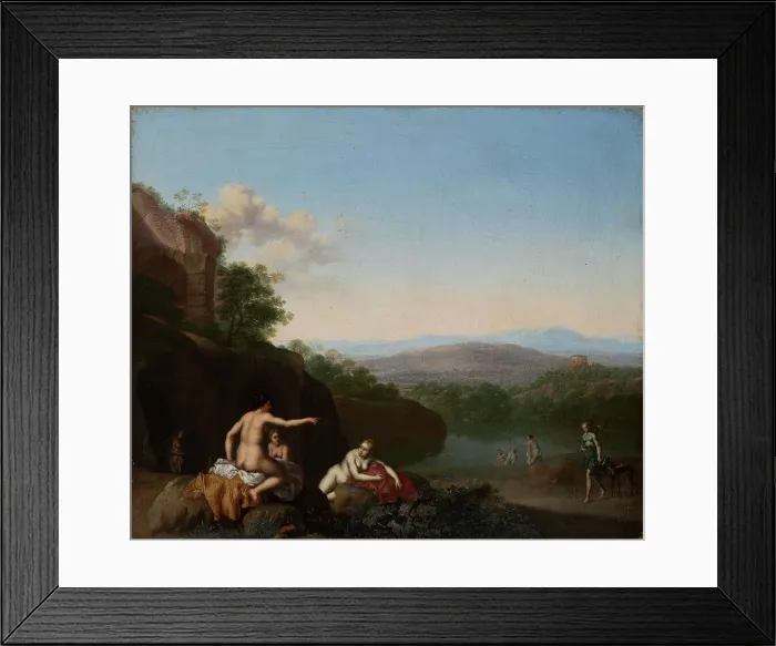 Framed Print : Bathing nymphs, 1630-1684. Creator: Daniel Vertangen Framed Print : Bathing nymphs, 1630-1684. Creator: Daniel Vertangen