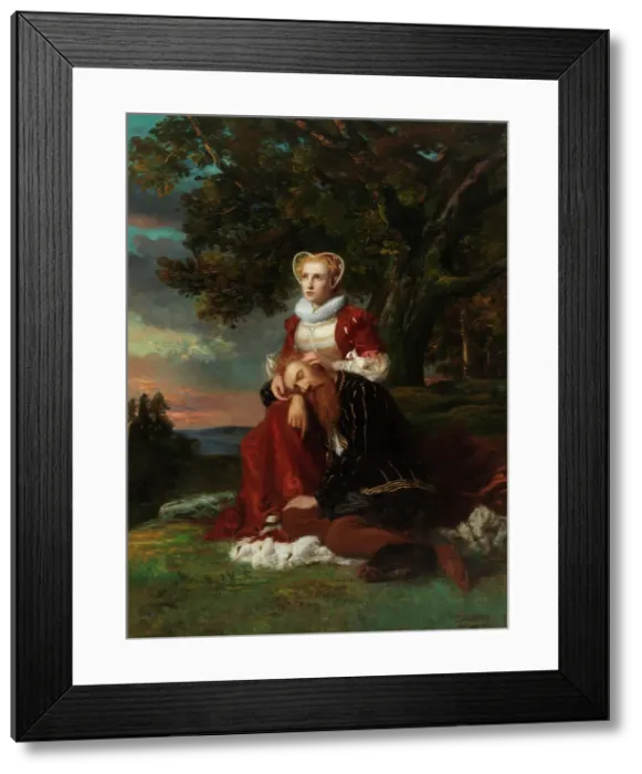 Framed Print : Erik XIV and Karin Mansdotter, 1864. Creator: Erik Johan Lofgren Framed Print : Erik XIV and Karin Mansdotter, 1864. Creator: Erik Johan Lofgren