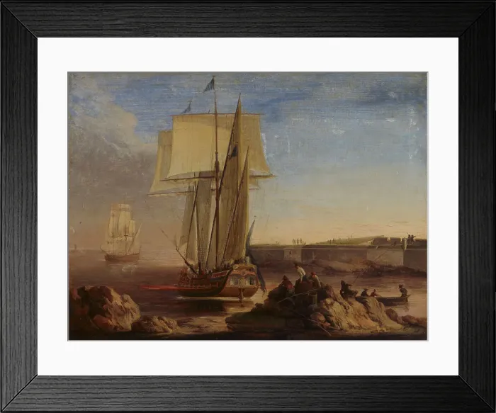 Framed Print : Ships in the Kustaanmiekka Strait, 1760-1765. Creator: Elias Martin Framed Print : Ships in the Kustaanmiekka Strait, 1760-1765. Creator: Elias Martin