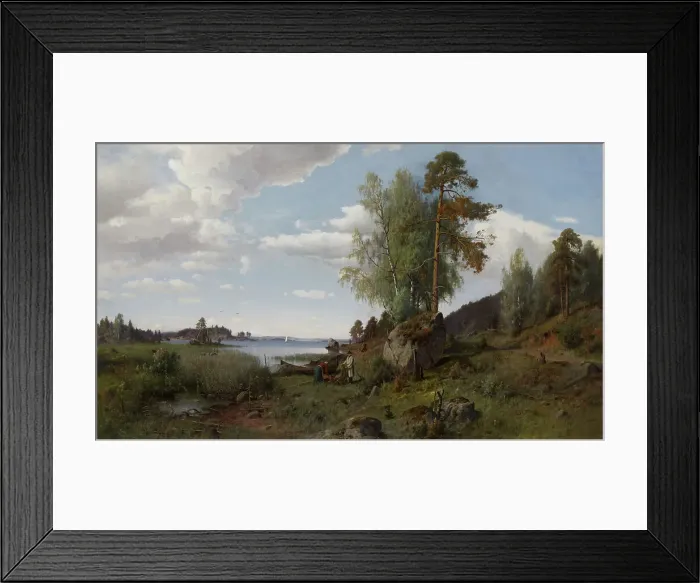 Framed Print : Landscape from Savo, 1882. Creator: Fridolf Weurlander Framed Print : Landscape from Savo, 1882. Creator: Fridolf Weurlander